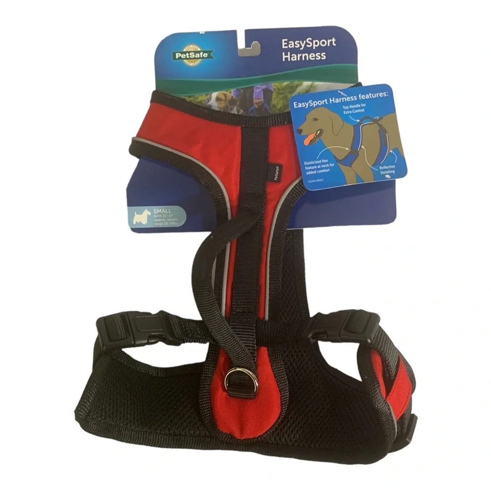 PetSafe EasySport Harness Red Size Small Girth 21-27 Approximate Weight 20-30 lb